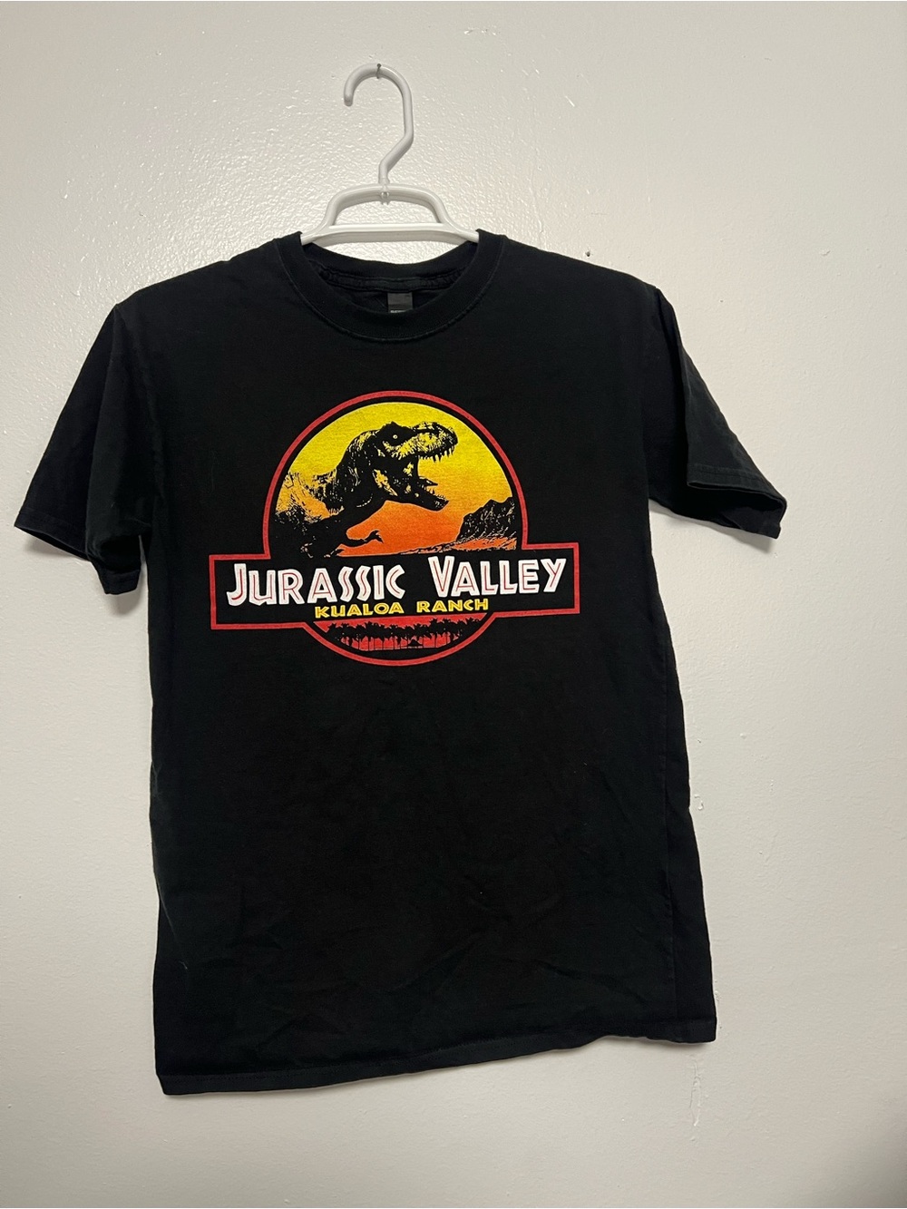 Jurassic Valley Kualoa ranch Graphic Tee - Black youth xl